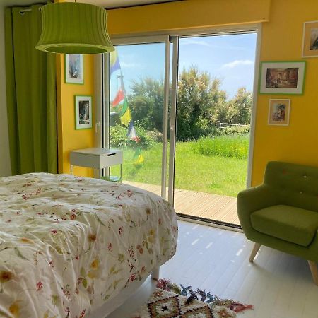 La Maison Bleue-Sciotot-Les Pieux Bagian luar foto