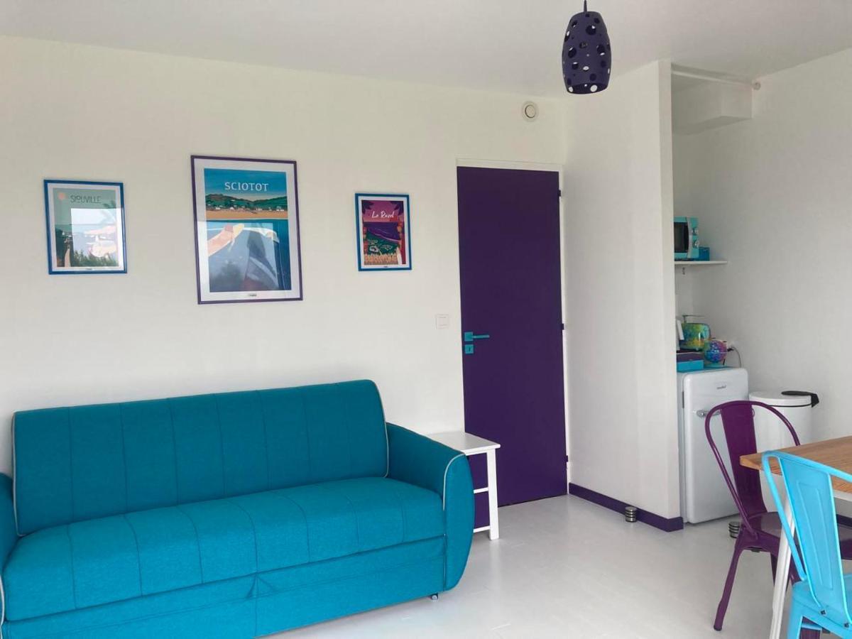 La Maison Bleue-Sciotot-Les Pieux Bagian luar foto
